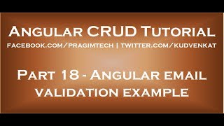 Angular email validation example [upl. by Arola]