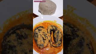 Egusi Ijebu and Eba  Egusi soup short shorts [upl. by Gine]