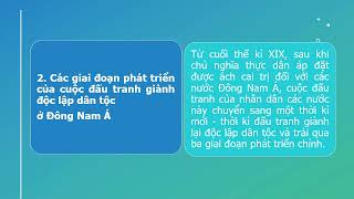 Bài 6 Lịch sử 11 Hành Trình Đi Đến Độc Lập Dân Tộc Ở Đông Nam Á [upl. by Sib]