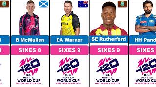 Most Sixes in T20 World Cup 2024  T20 World Cup 2024 [upl. by Leandro431]