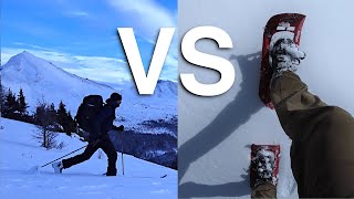 Skis vs Snowshoes The gear  why amp when to use one or the other [upl. by Pelmas87]