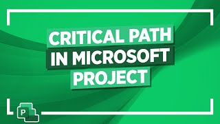 How to Use Critical Paths in Microsoft Project [upl. by Yhtrod]