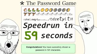 The Password Game Speedrun in 059 [upl. by Athallia285]