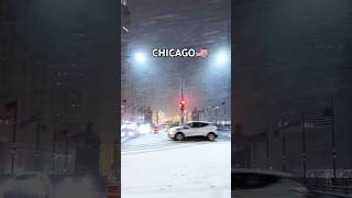 Chicago winter wonderland a cold snowfall night chicago welcome amerika chicagosky chicagolife [upl. by Beane]