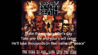 Diplomatic Immunity Napalm Death With Lyrics HD [upl. by Areip]