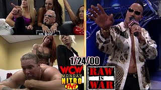 WWF RAW vs WCW Nitro  January 24 2000 Full Breakdown  Day After Royal Rumble  nWoNash vs Sid [upl. by Nawad]