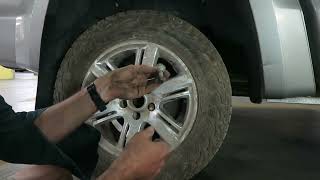 AMAROK Tyre Change Spare release jacking points torque settings [upl. by Vasquez]