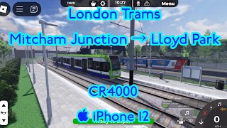 Croydon The London Transport Game  London Trams  Mitcham Junction ⇌ → Lloyd Park [upl. by Raquel]