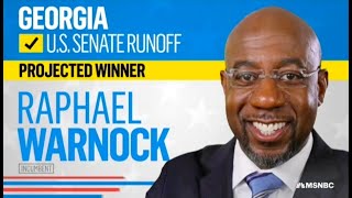 Raphael Warnock Wins Georgia Senate Runoff  Live MSNBC  1262022 [upl. by Yrot876]