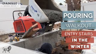 How to Pour Basement Walkout Entry Stairs in the Winter [upl. by Charisse]