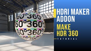 HDRi Maker Addon Create 360 HDR  Blender Tutorial [upl. by Thurman85]