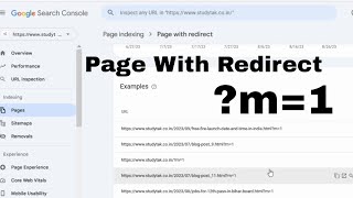 Page With Redirect m1 Error Solve On Blogger Google Search Console  Indexing  Page with Redirect [upl. by Jeromy]