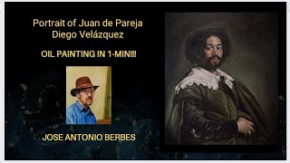 1Minute Oil Painting Timelapse Mastering Velázquezs Portrait of Juan de Pareja Art Tutorial [upl. by Mareah]