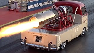 Oklahoma Willy Jet Bus  14 mile run at Santa Pod Raceway [upl. by Nylitak943]