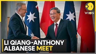 Chinas Li Qiang holds candid talks with Australias Albanese  WION [upl. by Eikciv]