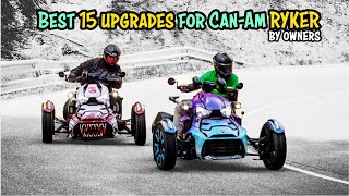 Must have 15 upgrades for your CanAm RYKER [upl. by Sauveur149]