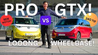 Volkswagen IDBuzz GTX and IDBuzz Pro LWB long wheelbase review Whats new for MY2025 [upl. by Tehr669]