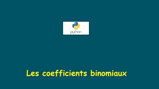 Coefficients binomiaux [upl. by Areik67]