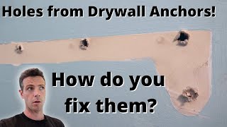 Fixing Big Holes from Drywall Anchors [upl. by Ginsburg667]