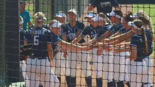 Trine softball mashes Mt Union to win third straight NCAA regional title [upl. by Shermie]