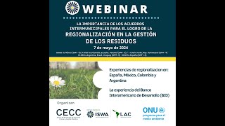 Webinar Regionalización de la gestion de Residuos [upl. by Pratt]