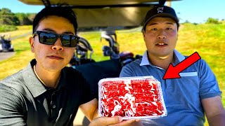 Golf but every hole is KBBQ Mukbang [upl. by Arutnev264]