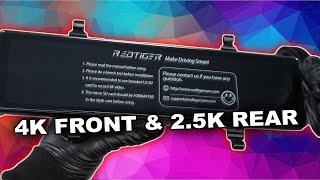 BEST Front and Rearview Mirror Dash Cam  REDTIGER T27  Unboxing amp Install [upl. by Brookner]