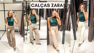 PROVEI CALÇAS DA ZARA  Alfaiataria jeans e sarja [upl. by Keyek643]