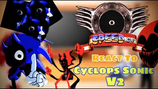 SpeedGIF  Fnf React To VS Cyclops DEMO V2 UPDATE  Sonic Tails amp Knuckles [upl. by Kcirrez272]