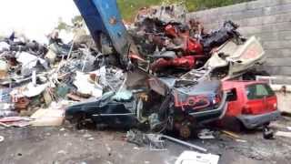 2 tons scrap shears AS021 for cars recycling [upl. by Eimma]