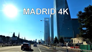 Madrid  Norte  Paseo de la Castellana  Centro España Conduciendo 4K Viaje en Coche [upl. by Aehtna]