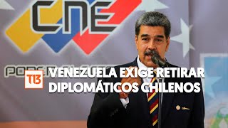 Venezuela exige a Chile retirar todo su personal diplomático tras no reconocer el triunfo de Maduro [upl. by Ahsinod]