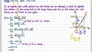 vwo B 23 B Differentieerregels bewijzen [upl. by Aisanat]