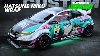 Need For Speed Unbound Customization  Honda Civic Type R 2015 Hatsune Miku Wrap  Itasha Car [upl. by Gregorius]