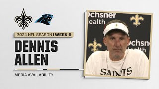 Dennis Allen on Derek Carr Carolina Panthers  New Orleans Saints [upl. by Amzu492]