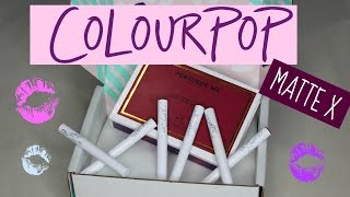 NEW FALL COLOURPOP MATTE X LIPPIE STIX  PERSUADE ME SET  Swatches Review [upl. by Jenda]