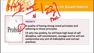 Probity in governance  4 sep [upl. by Ffilc913]