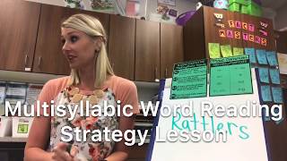 Multisyllabic Word Reading Strategy 5th Grade Text [upl. by Shimberg]