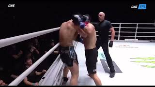 ONE Championship Tawanchai broke Davit Kiria’s arm with brutal kick at Fight Night 13 [upl. by Neroled]