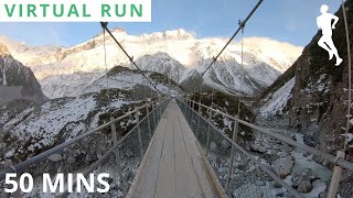 Virtual Running Videos For Treadmill With Music  Virtual Run Mountain [upl. by Allanson]