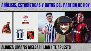 Comentamos estadísticas datos y análisis de Alianza Lima vs Melgar por la Liga 1 Te Apuesto 2024 [upl. by Tiram]