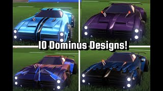 10 COOL DOMINUS DESIGNS IN ROCKET LEAGUE  Rocket league  Brody Playzz [upl. by Lanette]