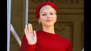 Princess Charlene shines at Monaco National Day 2023 monaco royals charlenedimonaco [upl. by Inoek]