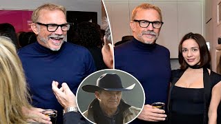 Kevin Costner parties it up in NYC with athlete Rainy Castaneda after ‘Yellowstone’ death [upl. by Rowell490]