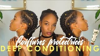 Deep Conditioning Sur Cheveux Naturels  Coiffure Protectrice AfroNaturel Mizani [upl. by Resaec]