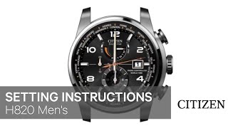 Citizen Watch Setting Instruction — H820 Mens [upl. by Oyr]