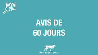 Avis de 60 jours [upl. by Meesan]