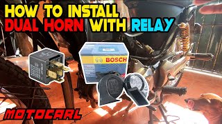 How to install dual horn with relay [upl. by Alaek113]