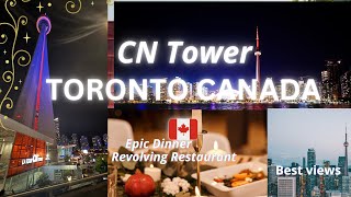 Iconic CN TOWER  Sky High Dining  Canada’s Top Attractions  Stunning Views [upl. by Aihseuqram]