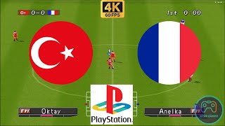 Winning Eleven 2000  Turkey vs France  Duckstation PS1 on PC Full Game 4K60 [upl. by Tigdirb28]